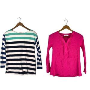 Bundle of 2 Vineyard Vines Long Sleeve Tops, Both Size Extra Small